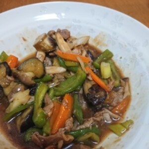 豚肉とナスの甜麺醤炒め